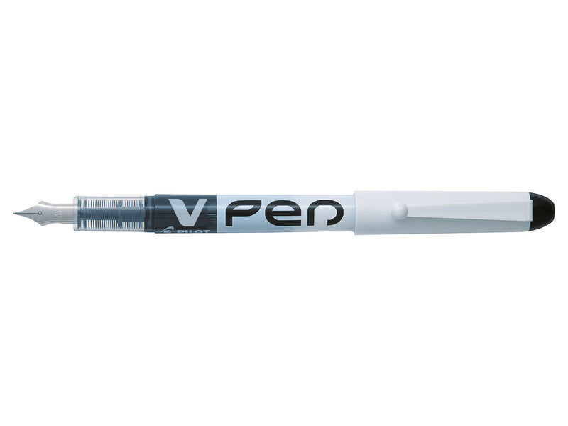 Pilot V-Pen Erasable Disposable Fountain Pen Black (Pack 12) - 631101201 - UK BUSINESS SUPPLIES