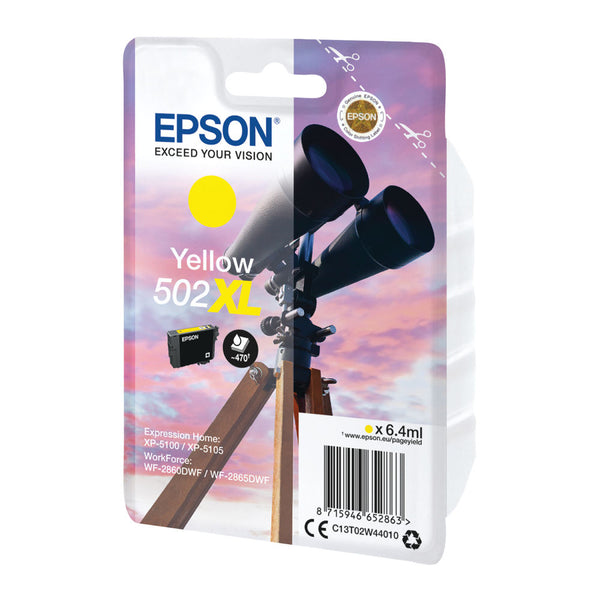Epson Singlepack 502XL Ink Yellow C13T02W44010 - UK BUSINESS SUPPLIES