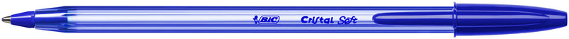 Bic Cristal Soft Ballpoint Pen 1.2mm Tip 0.35mm Line Blue (Pack 50) - 951434 - UK BUSINESS SUPPLIES