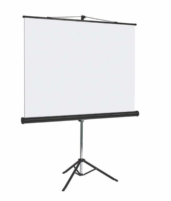 Bi-Office Portable Tripod Projection Screen 1750x1750mm Black Border Black Housing - 9D006021 - UK BUSINESS SUPPLIES