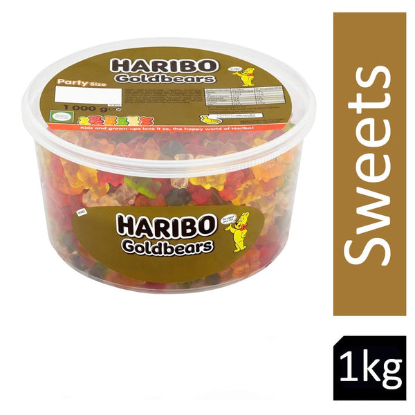 Haribo Gold Bears 1kg Drum - UK BUSINESS SUPPLIES – UK Business Supplies