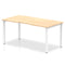 Evolve Plus 1600mm Single Starter Desk Maple Top White Frame BE109 - UK BUSINESS SUPPLIES