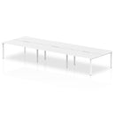 Evolve Plus 1600mm Back to Back 6 Person Desk White Top White Frame BE266 - UK BUSINESS SUPPLIES