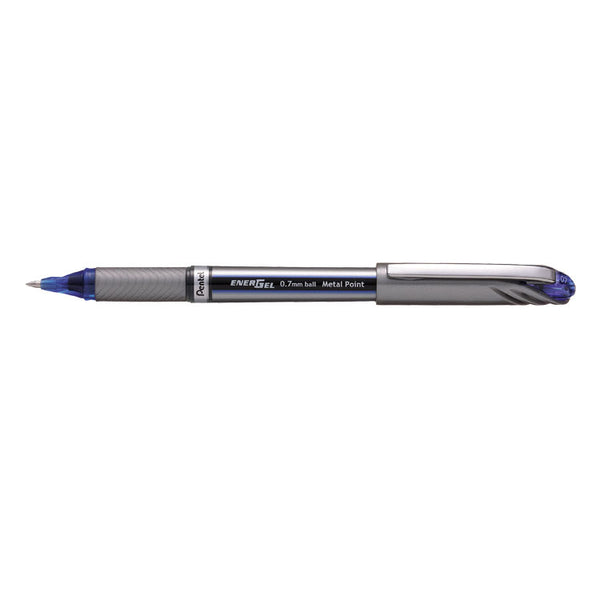 Pentel Energel+ Gel Rollerball Pen 0.7mm Tip 0.35mm Line Blue (Pack 12) - BL27-CX - UK BUSINESS SUPPLIES