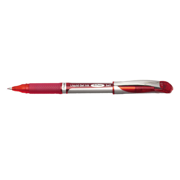 Pentel Energel XM Gel Rollerball Pen 0.7mm Tip 0.35mm Line Red (Pack 12) - BL57-BO - UK BUSINESS SUPPLIES