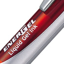 Pentel Energel XM Retractable Gel Rollerball Pen 0.7mm Tip 0.35mm Line Red (Pack 12) - BL77-BO - UK BUSINESS SUPPLIES