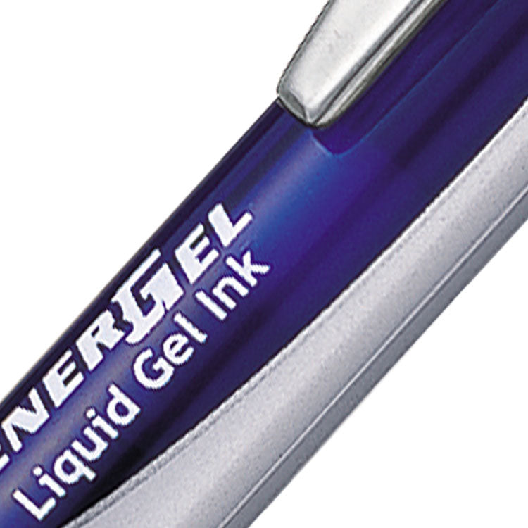 Pentel Energel XM Retractable Gel Rollerball Pen 0.7mm Tip 0.35mm Line Blue (Pack 12) - BL77-CO - UK BUSINESS SUPPLIES