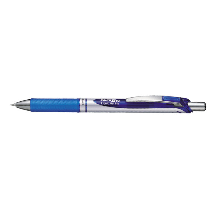 Pentel Energel XM Retractable Gel Rollerball Pen 0.7mm Tip 0.35mm Line Blue (Pack 12) - BL77-CO - UK BUSINESS SUPPLIES