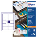 Avery Business Card Single Sided 10 Per Sheet 200gsm Matt (Pack 250) C32011-25 - UK BUSINESS SUPPLIES