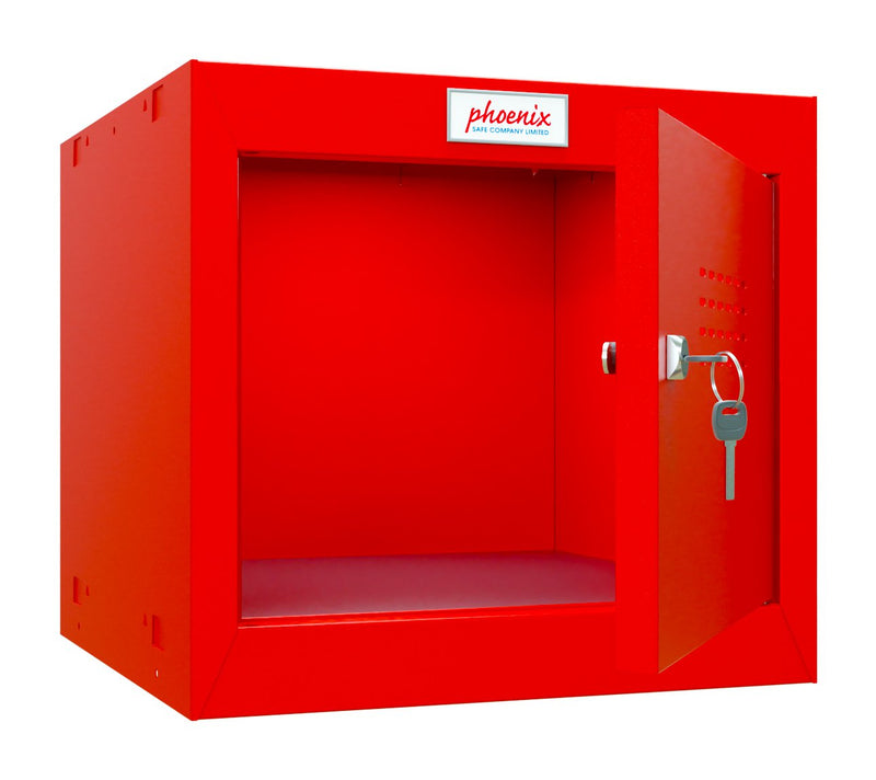 Phoenix CL Series Size 1 Cube Locker in Red with Key Lock CL0344RRK - UK BUSINESS SUPPLIES