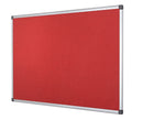 Bi-Office Maya Red Felt Noticeboard Aluminium Frame 900x600mm - FA0346170 - UK BUSINESS SUPPLIES