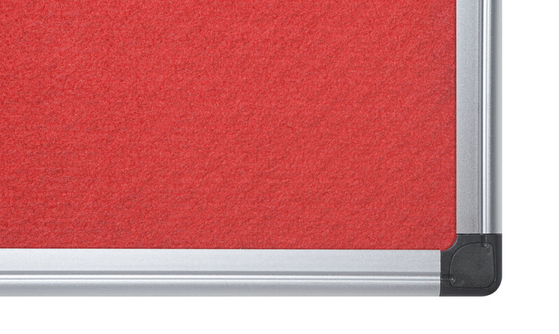 Bi-Office Maya Red Felt Noticeboard Aluminium Frame 1200x900mm - FA0546170 - UK BUSINESS SUPPLIES