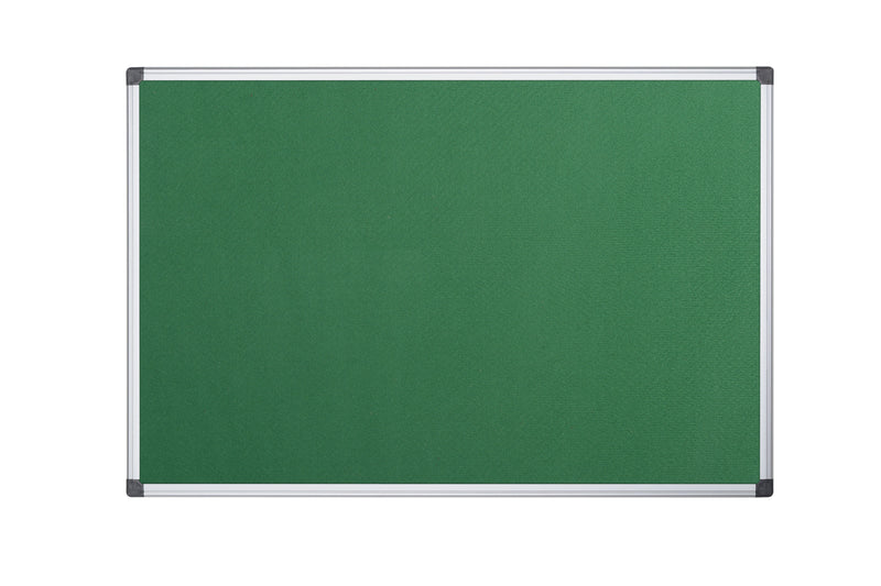 Bi-Office Maya Green Felt Noticeboard Aluminium Frame 2400x1200mm - FA2144170 - UK BUSINESS SUPPLIES