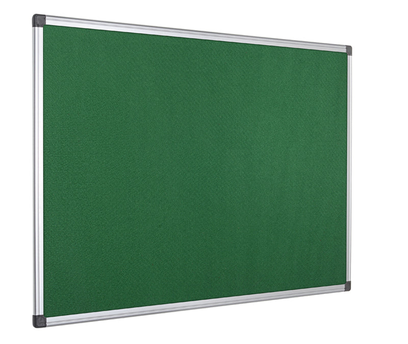 Bi-Office Maya Green Felt Noticeboard Aluminium Frame 2400x1200mm - FA2144170 - UK BUSINESS SUPPLIES