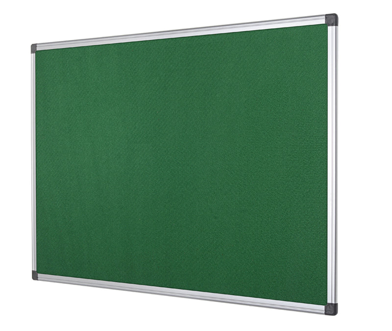 Bi-Office Maya Green Felt Noticeboard Aluminium Frame 1800x1200mm - FA2744170 - UK BUSINESS SUPPLIES