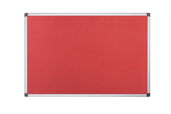 Bi-Office Maya Red Felt Noticeboard Aluminium Frame 1800x1200mm - FA2746170 - UK BUSINESS SUPPLIES