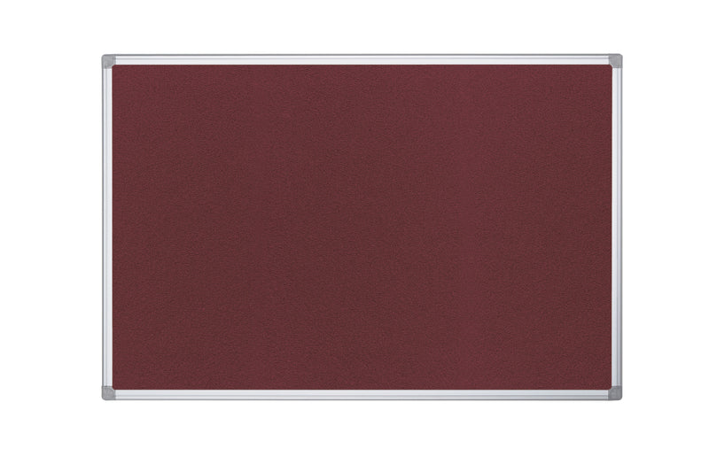 Bi-Office Maya Burgundy Felt Noticeboard Aluminium Frame 1200x1200mm - FA3833170 - UK BUSINESS SUPPLIES