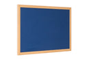 Bi-Office Earth-It Blue Felt Noticeboard Oak Wood Frame 600x900mm - FB0743233 - UK BUSINESS SUPPLIES