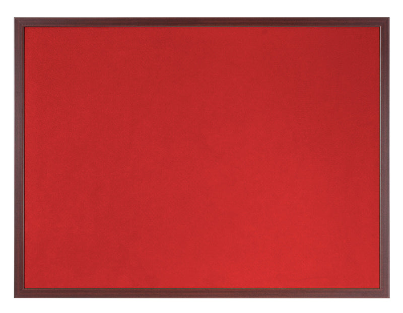 Bi-Office Earth-It Red Felt Noticeboard Cherry Wood Frame 600x900mm - FB0746653 - UK BUSINESS SUPPLIES