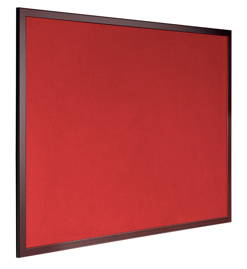 Bi-Office Earth-It Red Felt Noticeboard Cherry Wood Frame 600x900mm - FB0746653 - UK BUSINESS SUPPLIES