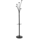 Alba Festival Coat Stand 5 Pegs Black and Silver Grey - PMFEST N - UK BUSINESS SUPPLIES