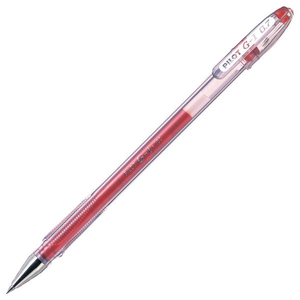 Pilot G-107 Gel Rollerball Pen 0.7mm Tip 0.39mm Line Red (Pack 12) - 1101202 - UK BUSINESS SUPPLIES