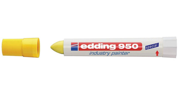 edding 950 Industry Painter Permanent Marker Bullet Tip 10mm Line Yellow (Pack 10) - 4-95005 - UK BUSINESS SUPPLIES