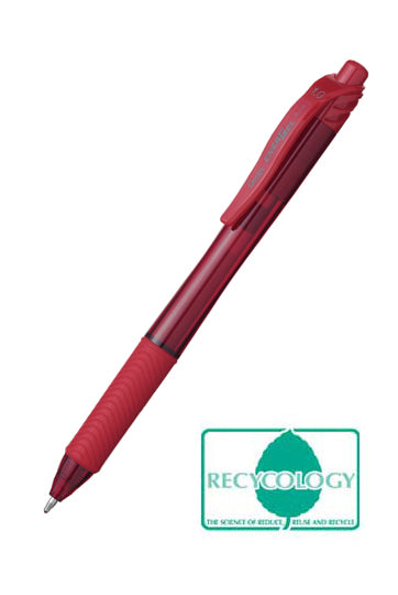 Pentel Energel X Gel Retractable Gel Rollerball Pen 1.0mm Tip 0.5mm Line Red (Pack 12) - BL110-BX - UK BUSINESS SUPPLIES