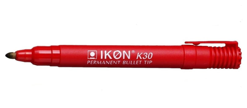 ValueX Permanent Marker Bullet Tip 2mm Line Red (Pack 10) - K30-02 - UK BUSINESS SUPPLIES