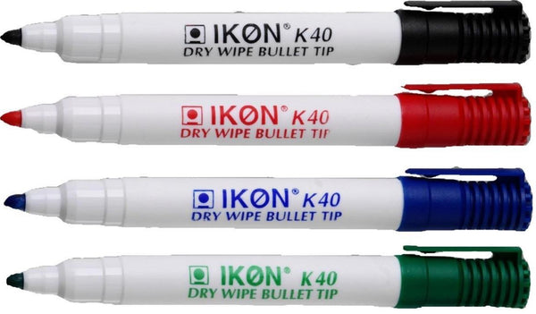 ValueX Whiteboard Marker Bullet Tip 2mm Line Assorted Colours (Pack 4) - K40-WLT4 - UK BUSINESS SUPPLIES