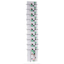 Twinco Wall Literature Holder A4 10 Compartments Silver - 5150-8 - UK BUSINESS SUPPLIES