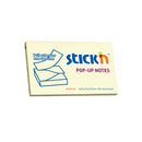 ValueX Stickn Pop-Up Notes 76x127mm 100 Sheets Yellow (Pack 12) 21396 - UK BUSINESS SUPPLIES