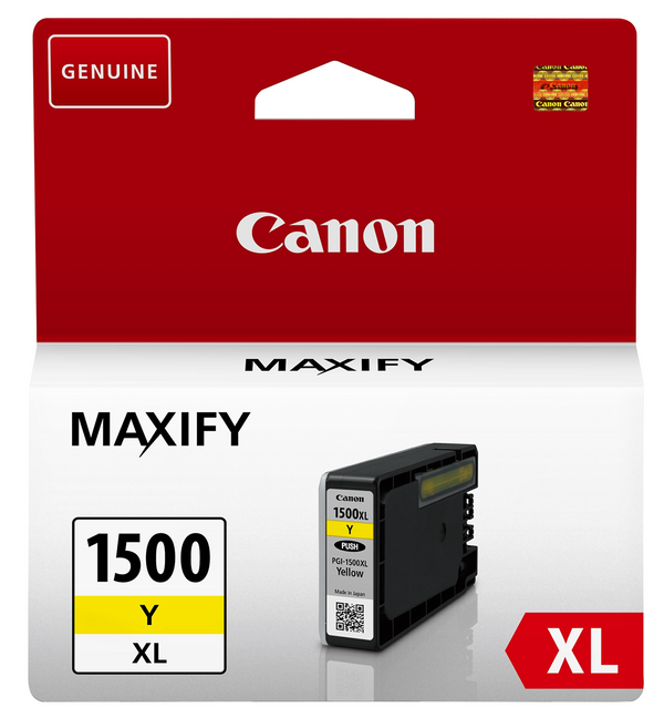 Canon PGI1500XLY Yellow High Yield Ink Cartridge 12ml - 9195B001 - UK BUSINESS SUPPLIES