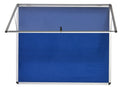 Bi-Office Fire Retardant Blue Felt Lockable Noticeboard Display Case 6 x A4 656x603mm - ST340101150 - UK BUSINESS SUPPLIES