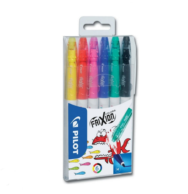 Pilot FriXion Colours Felt Tip Colouring Pens Assorted Colours (Pack 6) - 220300600 - UK BUSINESS SUPPLIES
