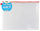 Tiger Tuff Bag Polypropylene B4 500 Micron Clear with Assorted Colour Zips - 301736 - UK BUSINESS SUPPLIES