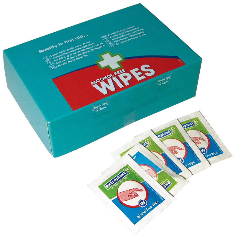 Astroplast Wipes Alcohol Free for all First Aid Kits (Pack 100) - 1601002 - UK BUSINESS SUPPLIES