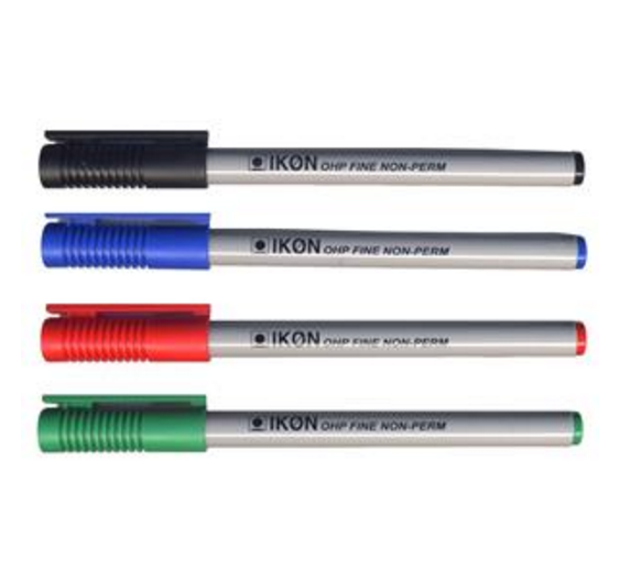 ValueX OHP Pen Non-Permanent Fine 0.4mm Line Assorted Colours (Pack 4) - 7421WLT4 - UK BUSINESS SUPPLIES