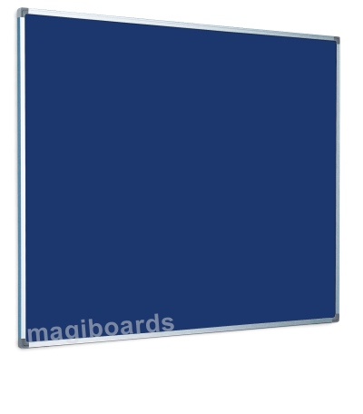 Magiboards Slim Frame Blue Felt Noticeboard Aluminium Frame 1500x1200mm - NF1AB6BLU - UK BUSINESS SUPPLIES