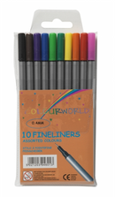 ValueX Fineliner Pen 0.4mm Line Assorted Colours (Pack 10) - 729700 - UK BUSINESS SUPPLIES