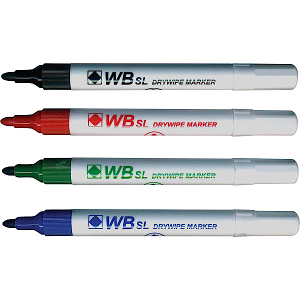 ValueX Whiteboard Marker Bullet Tip 2mm Line Assorted Colours (Pack 4) - 8710WT4 - UK BUSINESS SUPPLIES