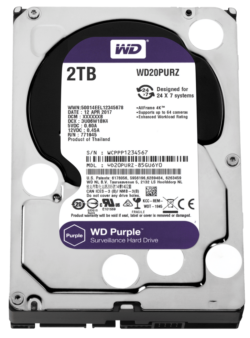 WD Int 2TB Purple Sata 3.5 Inch HDD - UK BUSINESS SUPPLIES