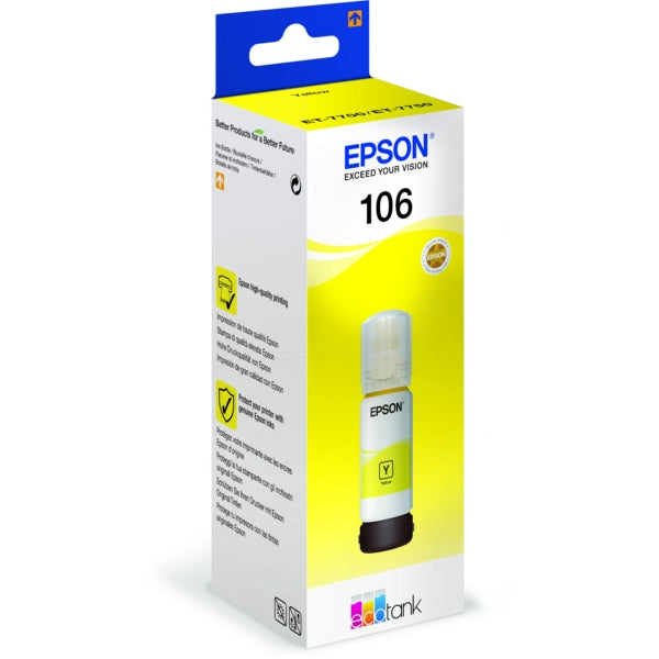 Epson 106 Yellow Ink Bottle 70ml - C13T00R440 - UK BUSINESS SUPPLIES