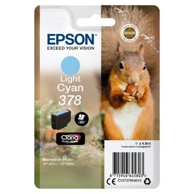 Epson 378 Squirrel Light Cyan Standard Capacity Ink Cartridge 5ml - C13T37854010 - UK BUSINESS SUPPLIES