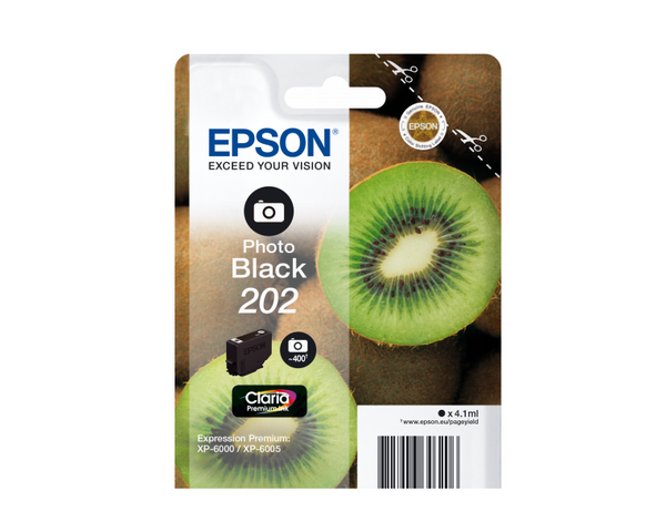 Epson 202 Kiwi Photo Black Standard Capacity Ink Cartridge 4ml - C13T02F14010 - UK BUSINESS SUPPLIES