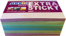 ValueX Extra Sticky Notes 76x127mm 90 Sheets Pastel Colours (Pack 6) 21669 - UK BUSINESS SUPPLIES