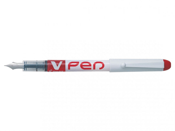 Pilot V-Pen Erasable Disposable Fountain Pen Red (Pack 12) - 631101202 - UK BUSINESS SUPPLIES