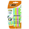 Bic Grip Highlighter Pen Chisel Tip 1.5-3.3mm Line Assorted Pastel Colours (Pack 4) - 964859 - UK BUSINESS SUPPLIES