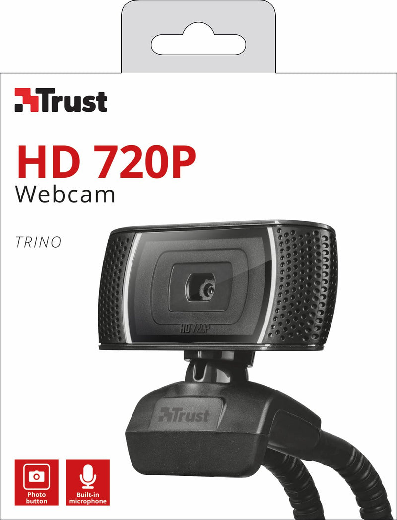 Trust Trino 720P HD Webcam 8MP - UK BUSINESS SUPPLIES