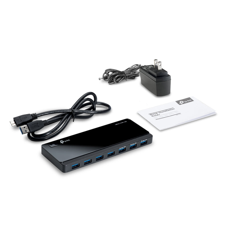 7 Port USB 3.0 Hub with UK Power Adaptor - UK BUSINESS SUPPLIES